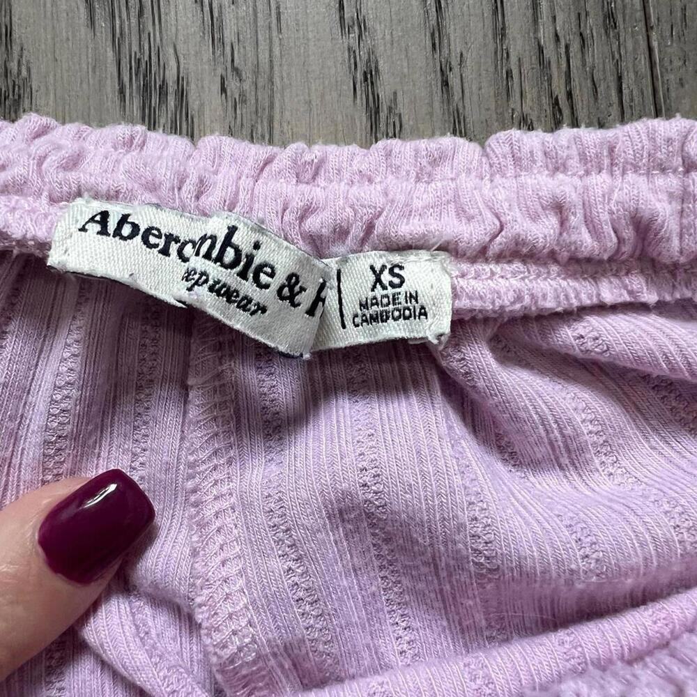 Abercrombie & Fitch Women's Pinkish Purple Pajama Shorts - Picture 2 of 5